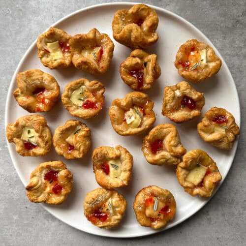 Brie Bites with Red Pepper Jelly Sammy Montgoms