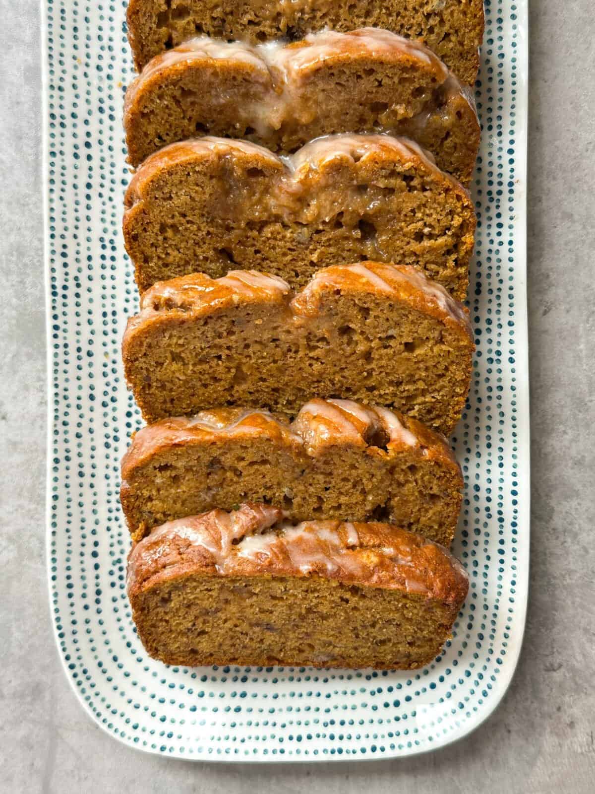 Pumpkin Banana Bread with Maple Syrup Glaze - Sammy Montgoms